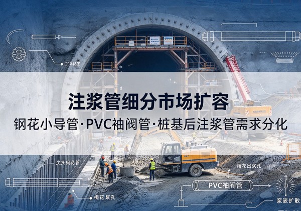 阿拉尔注浆管细分市场扩容，隧道钢花小导管、PVC 袖阀管、桩基后注浆管需求分化